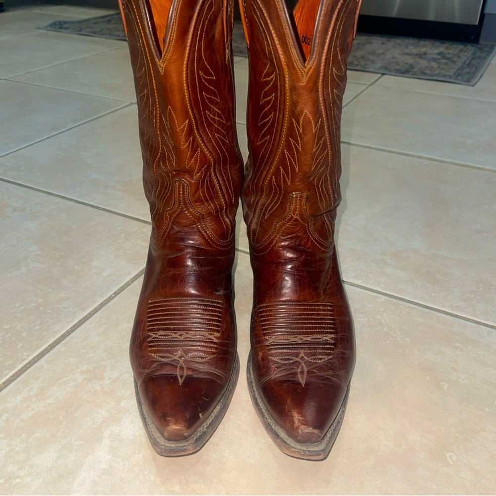 LUCCHESE 1883 Amberle Women's Boots 8.5 C Cowgirl Western Ranch Cowboy Pull On